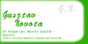 gusztav novota business card