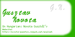 gusztav novota business card